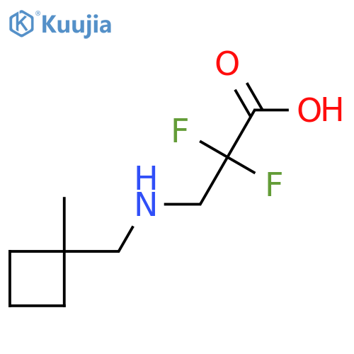 2,2-Difluoro-3-{[(1-methylcyclobutyl)methyl]amino}propanoic acid structure