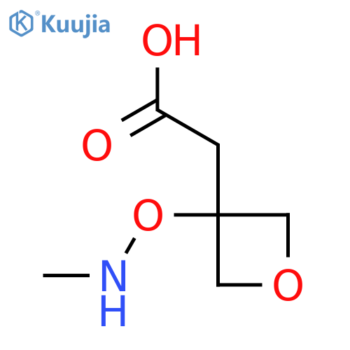 2-{3-[(Methylamino)oxy]oxetan-3-yl}acetic acid structure