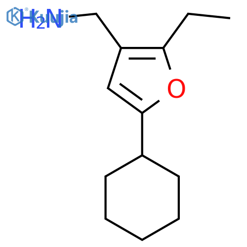 (5-Cyclohexyl-2-ethylfuran-3-yl)methanamine structure