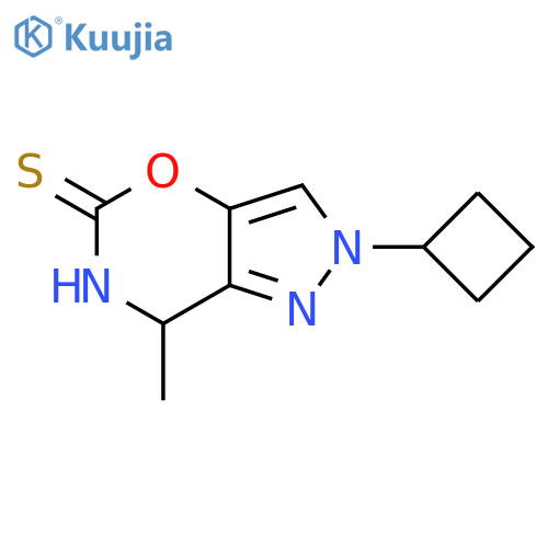 2-cyclobutyl-7-methyl-2H,5H,6H,7H-pyrazolo[3,4-e][1,3]oxazine-5-thione structure