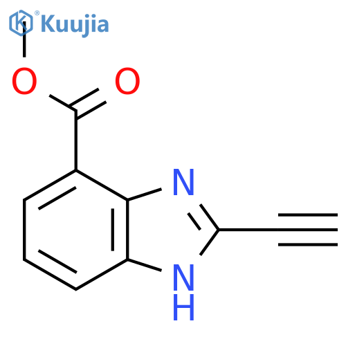 methyl 2-ethynyl-1H-1,3-benzodiazole-7-carboxylate structure