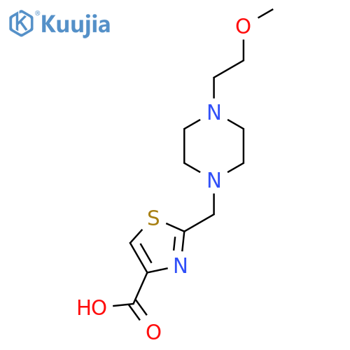 2-{[4-(2-Methoxyethyl)piperazin-1-yl]methyl}-1,3-thiazole-4-carboxylic acid structure
