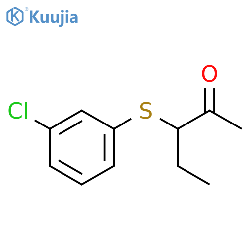 2-Pentanone, 3-[(3-chlorophenyl)thio]- structure
