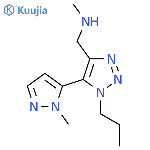methyl({5-(1-methyl-1H-pyrazol-5-yl)-1-propyl-1H-1,2,3-triazol-4-ylmethyl})amine structure