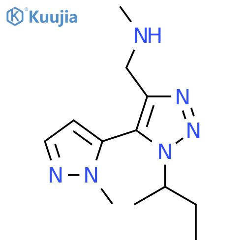 {1-(butan-2-yl)-5-(1-methyl-1H-pyrazol-5-yl)-1H-1,2,3-triazol-4-ylmethyl}(methyl)amine structure