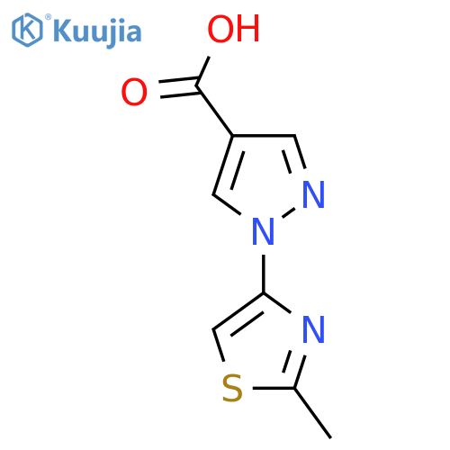 1-(2-methyl-1,3-thiazol-4-yl)-1H-pyrazole-4-carboxylic acid structure