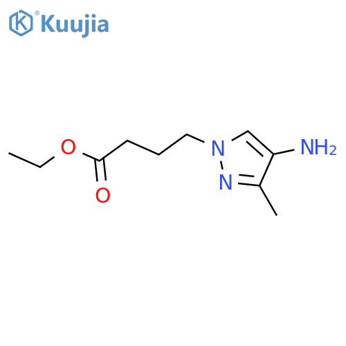 ethyl 4-(4-amino-3-methyl-1H-pyrazol-1-yl)butanoate structure