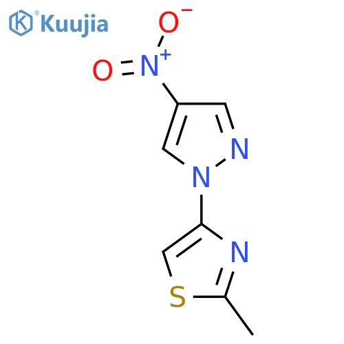 2-methyl-4-(4-nitro-1H-pyrazol-1-yl)-1,3-thiazole structure