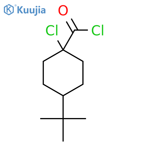 4-tert-butyl-1-chlorocyclohexane-1-carbonyl chloride structure