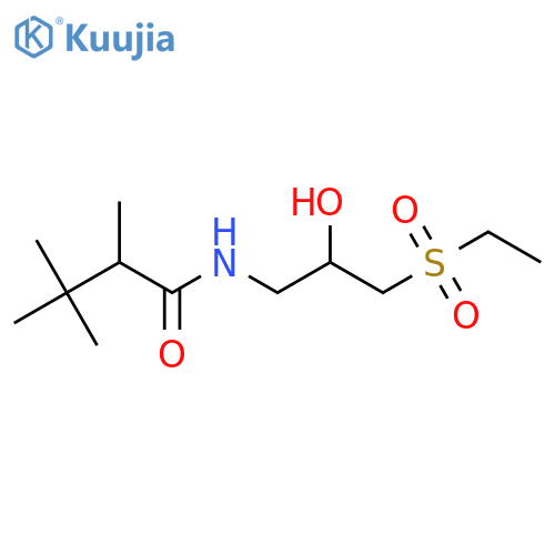 N-[3-(ethanesulfonyl)-2-hydroxypropyl]-2,3,3-trimethylbutanamide structure