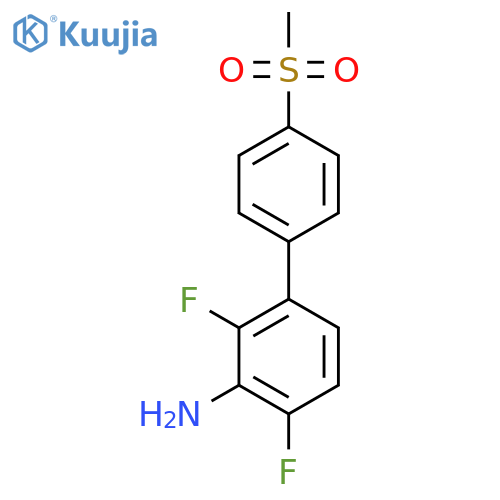 2,6-Difluoro-3-(4-methanesulfonylphenyl)aniline structure
