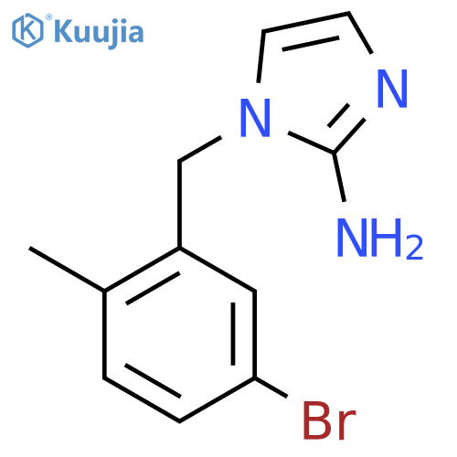 1-(5-bromo-2-methylphenyl)methyl-1H-imidazol-2-amine structure