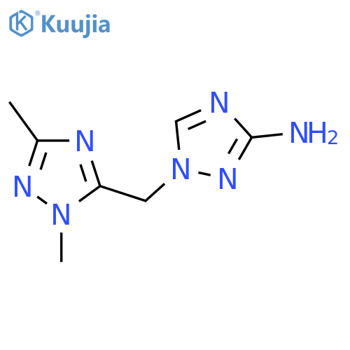 1-(dimethyl-1H-1,2,4-triazol-5-yl)methyl-1H-1,2,4-triazol-3-amine structure