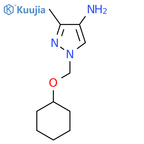 1-(cyclohexyloxy)methyl-3-methyl-1H-pyrazol-4-amine structure