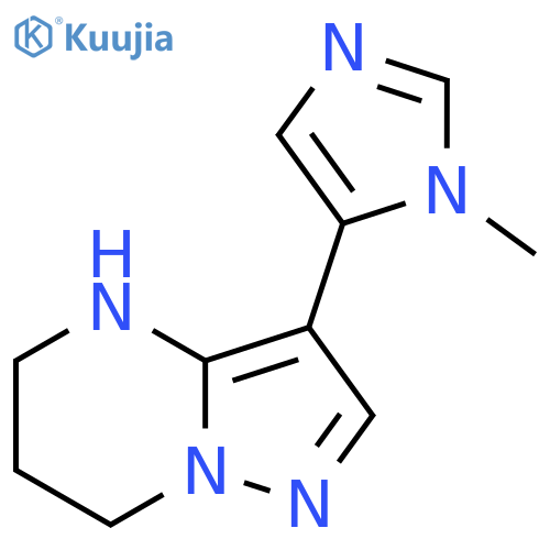 1-methyl-5-{4H,5H,6H,7H-pyrazolo[1,5-a]pyrimidin-3-yl}-1H-imidazole structure