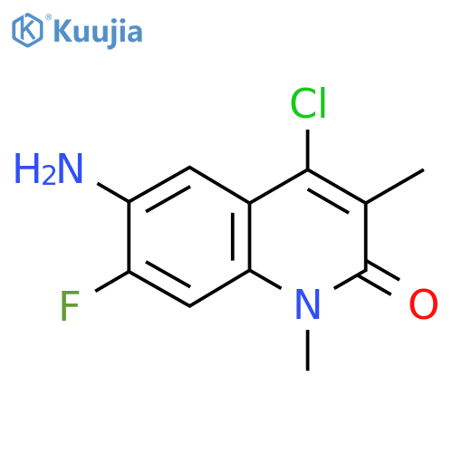 6-amino-4-chloro-7-fluoro-1,3-dimethyl-1,2-dihydroquinolin-2-one structure