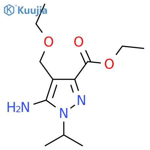 ethyl 5-amino-4-(ethoxymethyl)-1-(propan-2-yl)-1H-pyrazole-3-carboxylate structure