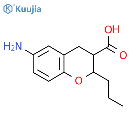 6-amino-2-propyl-3,4-dihydro-2H-1-benzopyran-3-carboxylic acid structure
