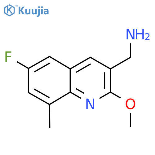 (6-Fluoro-2-methoxy-8-methylquinolin-3-yl)methanamine structure