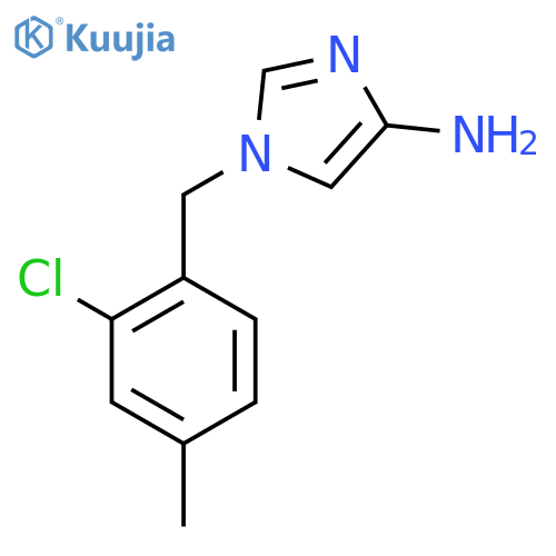 1-[(2-chloro-4-methylphenyl)methyl]-1H-imidazol-4-amine structure