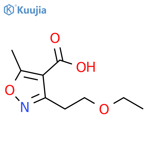 4-Isoxazolecarboxylic acid, 3-(2-ethoxyethyl)-5-methyl- structure
