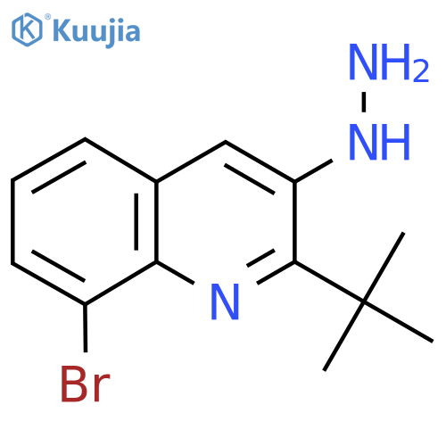 8-Bromo-2-tert-butyl-3-hydrazinylquinoline structure