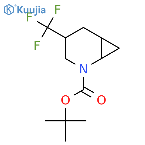 2-Azabicyclo[4.1.0]heptane-2-carboxylic acid, 4-(trifluoromethyl)-, 1,1-dimethylethyl ester structure