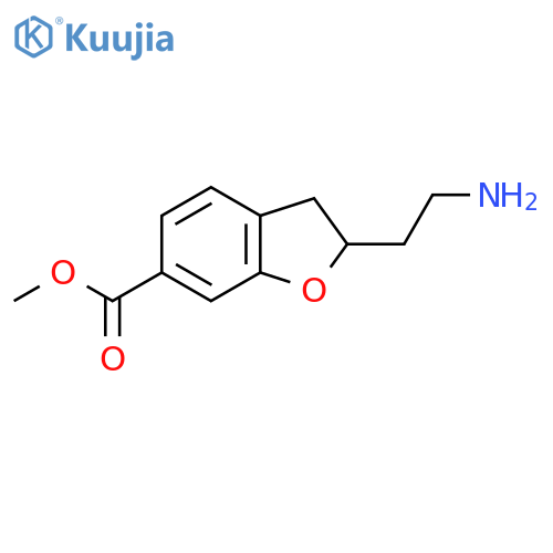 Methyl 2-(2-aminoethyl)-2,3-dihydro-1-benzofuran-6-carboxylate structure
