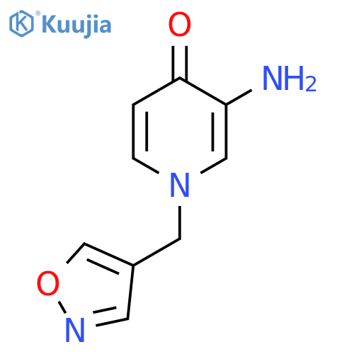 3-amino-1-(1,2-oxazol-4-yl)methyl-1,4-dihydropyridin-4-one structure