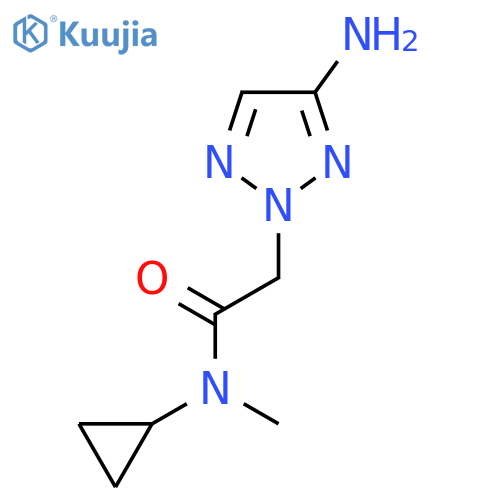 2-(4-amino-2H-1,2,3-triazol-2-yl)-N-cyclopropyl-N-methylacetamide structure