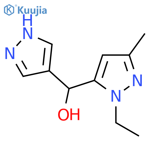 (1-ethyl-3-methyl-1H-pyrazol-5-yl)(1H-pyrazol-4-yl)methanol structure