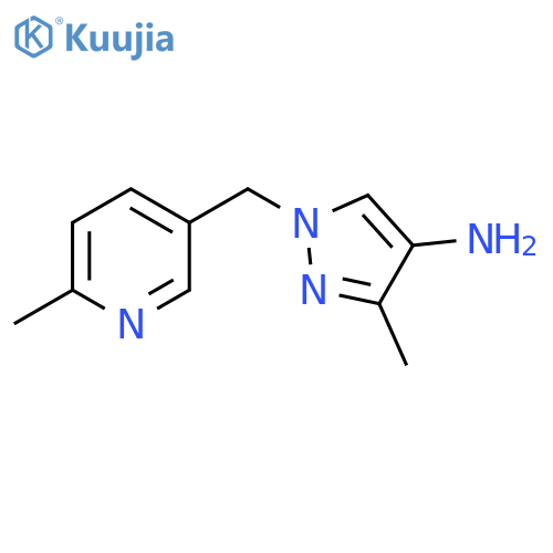 3-methyl-1-(6-methylpyridin-3-yl)methyl-1H-pyrazol-4-amine structure