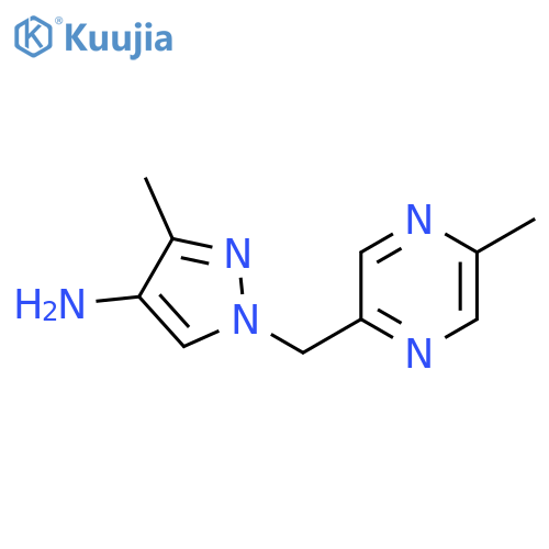 3-methyl-1-(5-methylpyrazin-2-yl)methyl-1H-pyrazol-4-amine structure