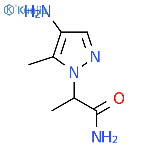 2-(4-amino-5-methyl-1H-pyrazol-1-yl)propanamide structure