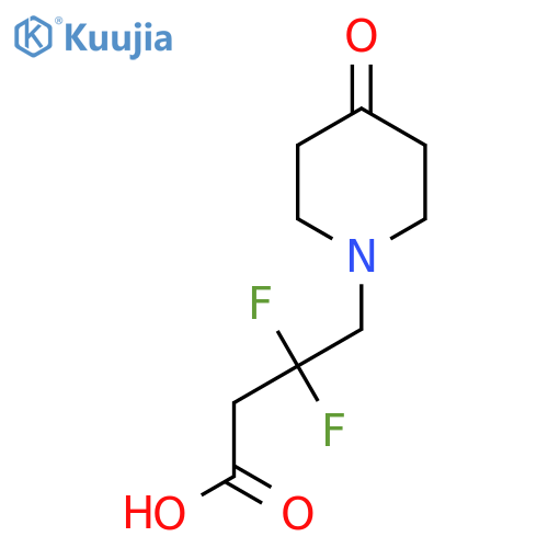 3,3-difluoro-4-(4-oxopiperidin-1-yl)butanoic acid structure