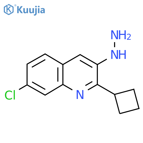 7-Chloro-2-cyclobutyl-3-hydrazinylquinoline structure