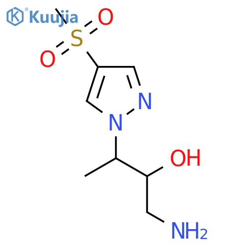 1-amino-3-(4-methanesulfonyl-1H-pyrazol-1-yl)butan-2-ol structure