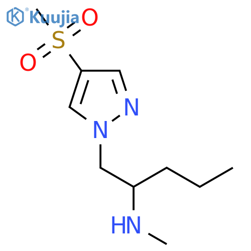 1-(4-methanesulfonyl-1H-pyrazol-1-yl)pentan-2-yl(methyl)amine structure