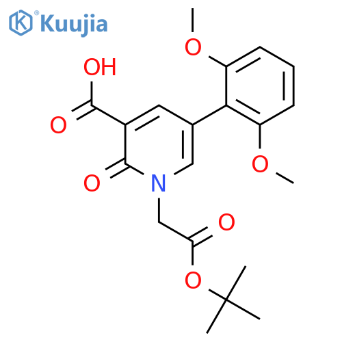 1-[2-(Tert-butoxy)-2-oxoethyl]-5-(2,6-dimethoxyphenyl)-2-oxo-1,2-dihydropyridine-3-carboxylic acid structure