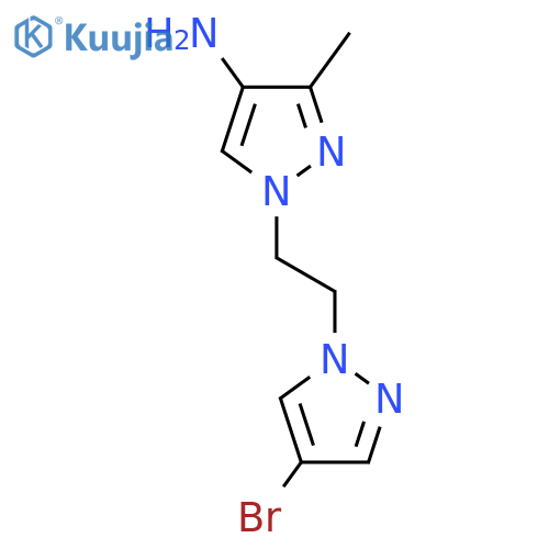 1-2-(4-bromo-1H-pyrazol-1-yl)ethyl-3-methyl-1H-pyrazol-4-amine structure