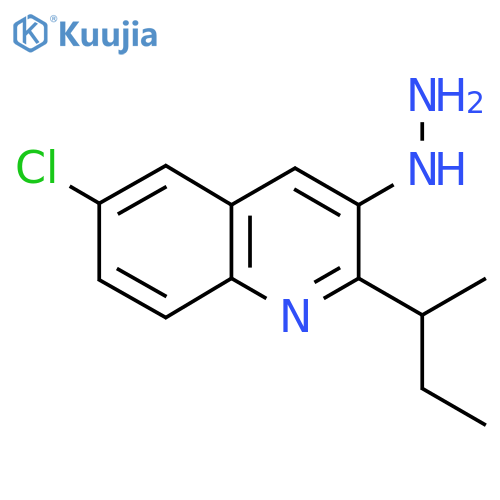 2-(Butan-2-yl)-6-chloro-3-hydrazinylquinoline structure