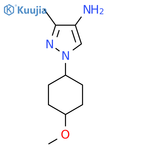 1-(4-methoxycyclohexyl)-3-methyl-1H-pyrazol-4-amine structure