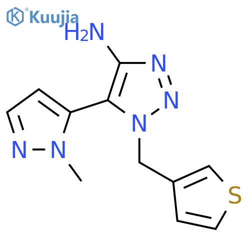 5-(1-methyl-1H-pyrazol-5-yl)-1-(thiophen-3-yl)methyl-1H-1,2,3-triazol-4-amine structure
