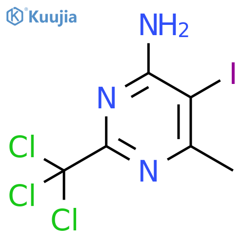 4-Pyrimidinamine, 5-iodo-6-methyl-2-(trichloromethyl)- structure