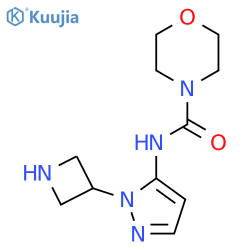 N-1-(azetidin-3-yl)-1H-pyrazol-5-ylmorpholine-4-carboxamide structure