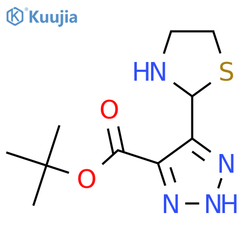 tert-butyl 5-(1,3-thiazolidin-2-yl)-1H-1,2,3-triazole-4-carboxylate structure
