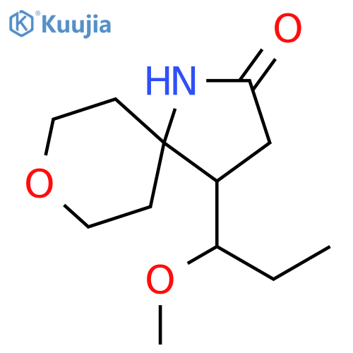 8-Oxa-1-azaspiro[4.5]decan-2-one, 4-(1-methoxypropyl)- structure