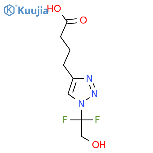 4-[1-(1,1-Difluoro-2-hydroxyethyl)triazol-4-yl]butanoic acid structure