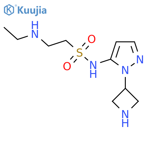 N-1-(azetidin-3-yl)-1H-pyrazol-5-yl-2-(ethylamino)ethane-1-sulfonamide structure