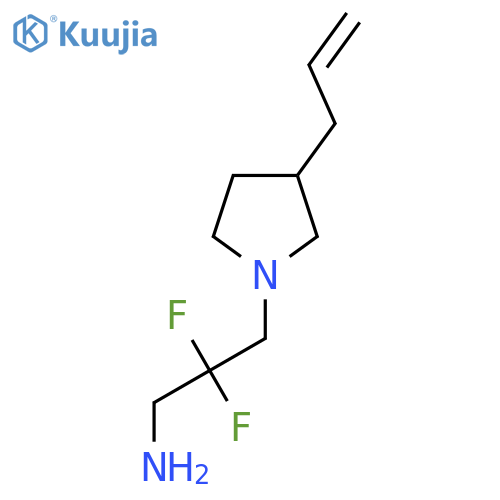 2,2-Difluoro-3-[3-(prop-2-en-1-yl)pyrrolidin-1-yl]propan-1-amine structure